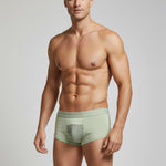 2 Pack Men's Ice Silk Antibacterial Mid-Rise Day-Long Comfort Soft Trunks