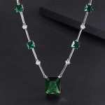 Emerald Rectangular Jewelry Set