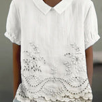 Janie | Floral Embroidered Shirt