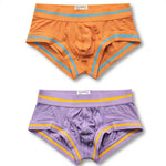 2 Pack Men's Spliced Color Trunks with Functional Fly