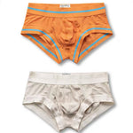 2 Pack Men's Spliced Color Trunks with Functional Fly