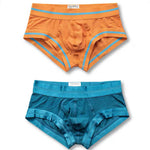 2 Pack Men's Spliced Color Trunks with Functional Fly