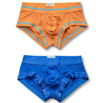 2 Pack Men's Spliced Color Trunks with Functional Fly