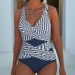 Tiffanie - Geometric Wrap One Piece