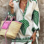 Maven | Tropical Look Simple Unique Print Holiday Mini Dress