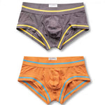 2 Pack Men's Spliced Color Trunks with Functional Fly