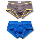 2 Pack Men's Spliced Color Trunks with Functional Fly
