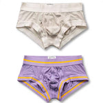 2 Pack Men's Spliced Color Trunks with Functional Fly