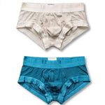 2 Pack Men's Spliced Color Trunks with Functional Fly