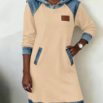 Alexa | Cozy Contrast Hooded Dress