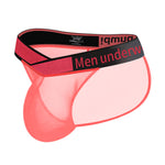 2 Pack Men's Large Pouch Semi-Transparent Sexy Bikini
