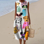 Hazel | Vintage Printed Maxi Dress