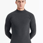 Mid-neck Men's Fleece Warm Bottoming Top T-shirt