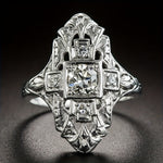 Vintage Hollow Inlay Zirconia Ring