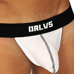 3 Pack Men's Cotton Thongs with Support Pouch