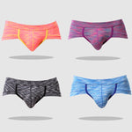 4 Pack Men's Premium Cotton Antibacterial Supportive Large Pouch Zero-Irritation Trunks
