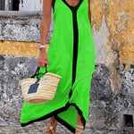 Nancy | Island Style Lavechic Colorblock Midi Dress Look