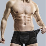 2 Pack Silk Striped Men's Super Thin Underwear