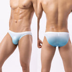 3 Pack Men's Sensual Silk-Like Loose Gradient Color Bikini