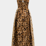 BIANCA™ - Bold Leopard Print Midi Dress