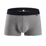 Men's Breathable Threaded Fabric U Convex Trunks