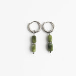 Gorgeous Dual Green Stone Drop Earrings