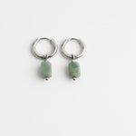 Minimalist Stone Hoop Earrings