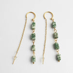 Speckled Stone Drop Earrings