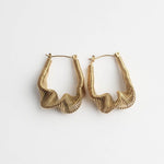Textured Spiral Hoop Earrings