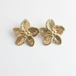 Floral Statement Earrings in Gold or Silver