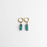 Toned Stone Bar Earrings