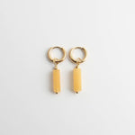 Toned Stone Bar Earrings