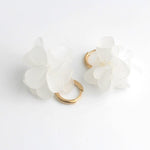 Gold Flower Hoop Earrings