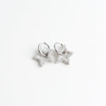 Toned Crystal Star Earrings