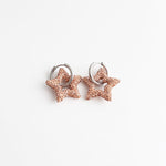 Toned Crystal Star Earrings
