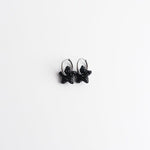 Toned Pave Star Hoop Earrings