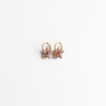 Toned Pave Star Hoop Earrings