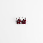 Toned Pave Star Hoop Earrings