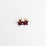 Toned Pave Star Hoop Earrings