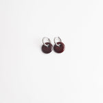 Round Stone Hoop Earrings