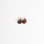 Round Stone Hoop Earrings