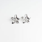 Toned Pearl Flower Stud Earrings