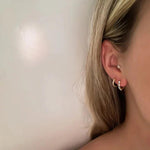 Shimmering Statement Crystal Hoops