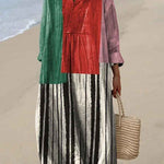 Retro Geometric Print Dress for Women