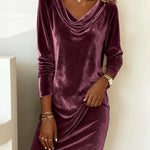 Beatrice - Loose Fitting Velvet Dress