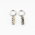 Toned Stone Bar Earrings