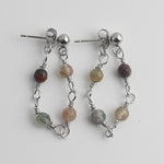Lea Sleek Multiple Stone Stud Earrings