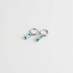 Gleaming Rectangle Drop Gem Earrings