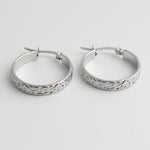 Elegant Engraved Hoop Earrings