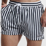 Mens Quick Dry Striped Print Surf Board Short